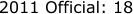 2011 Official: 18
