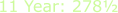 11 Year: 278½